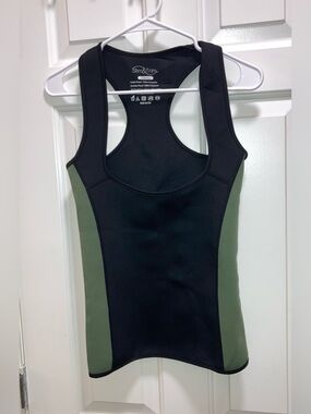 Slim & Trim Neoprene Slimming Vest Women’s green black Size Small